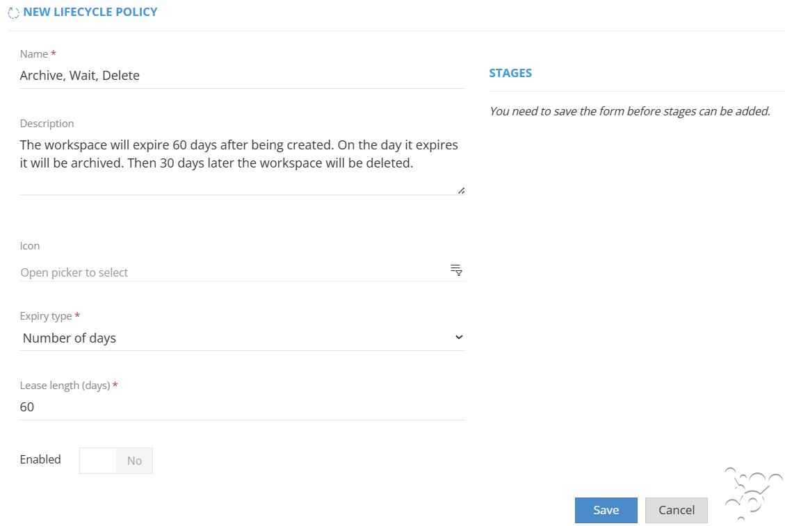 Creating a lifecycle policy