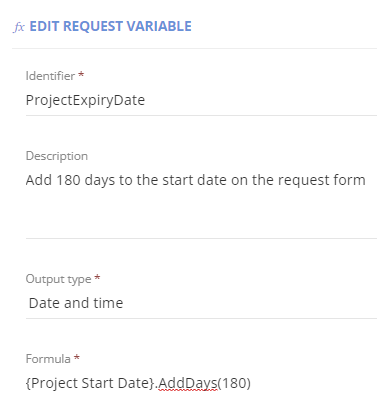 Edit Request Variable