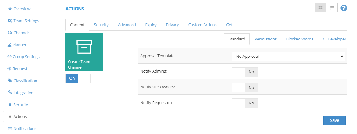Actions-overview