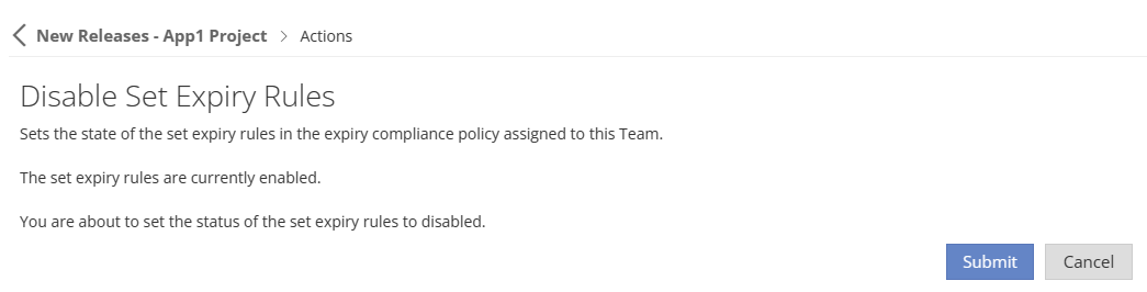 Disable set expire rules