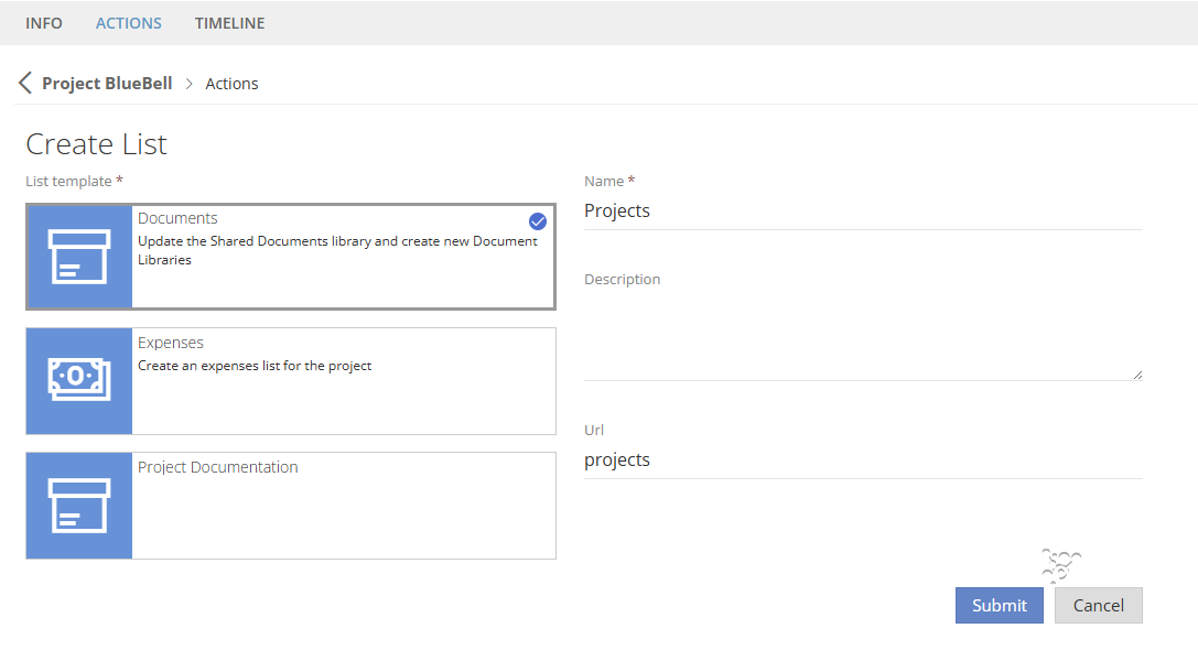 Create lists