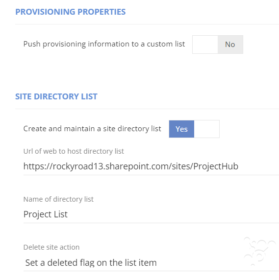 Provisioning Properties