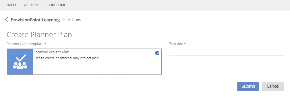 Create Planner Plan