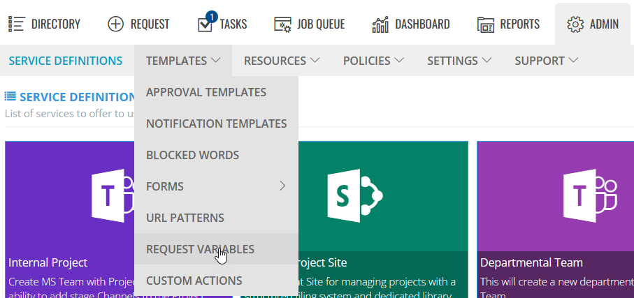Request variables
