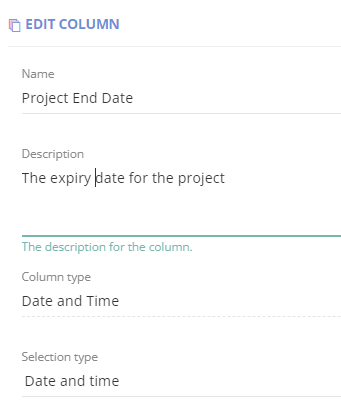 Edit Column