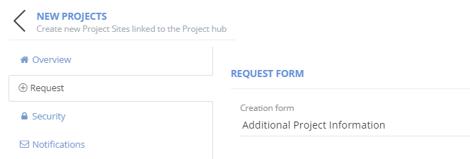 Request new project
