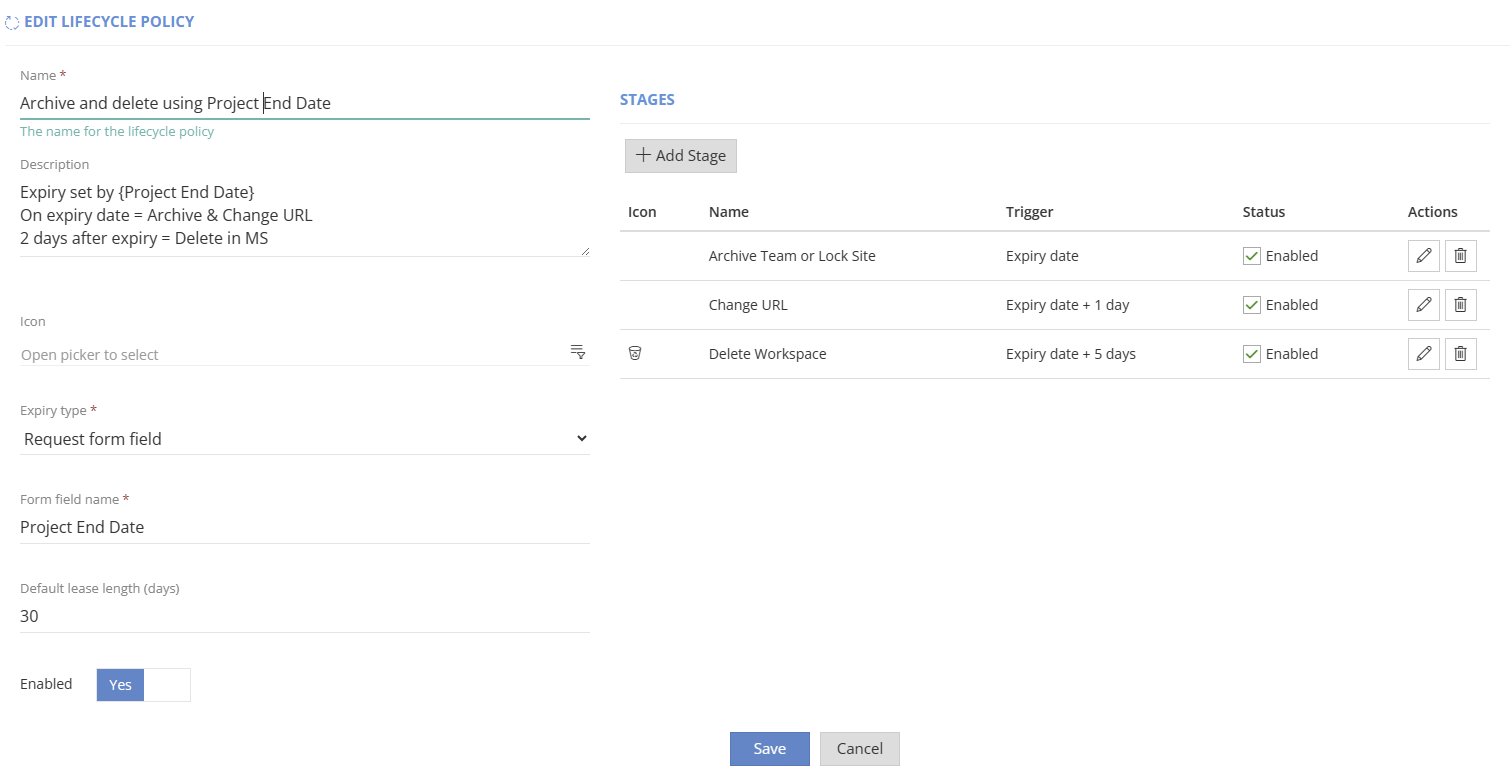 Lifecycle Configuration
