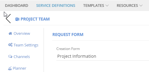 Link to Service Definition
